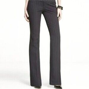 Express Editor Dress Pants Navy & White Stripes 4R